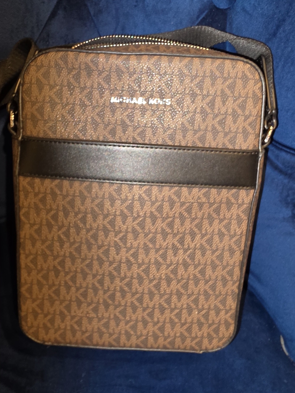 Michael Kors Brown/Black Monogram Messenger Bag